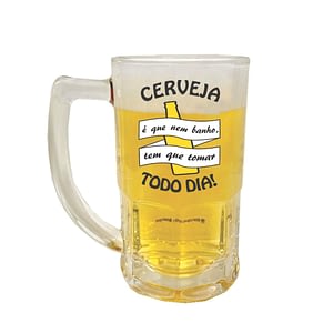 Caneca de chopp personalizada de vidro 3