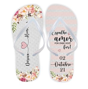 Chinelos Personalizados Casamento