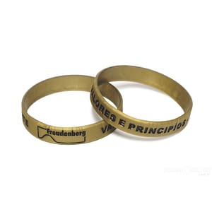 Pulseira de silicone dourada personalizada 2