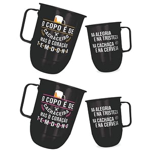 Caneca de alumínio personalizada casal 2