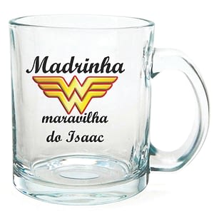 Canecas de Vidro Transparente Personalizada