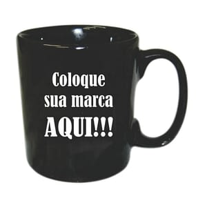 Caneca de Porcelana Preta