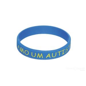 Pulseira de silicone com gravação em baixo relevo