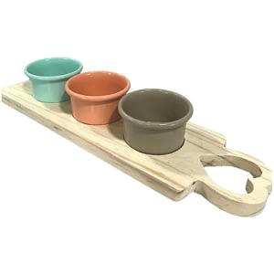 Base de mesa com 3 potes