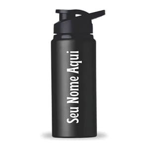 Garrafa Térmica Personalizada Preto Fosco 2