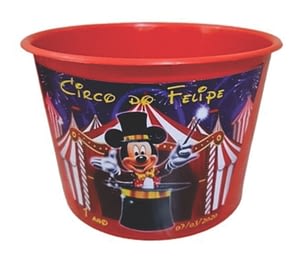 Balde de Pipoca Personalizado Circo | HM Brindes Balde de Pipoca Personalizado Circo