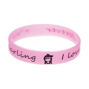 Pulseira de silicone com glitter 2