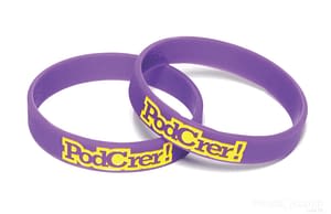 Pulseira de silicone com mensagem em baixo relevo com cor 2