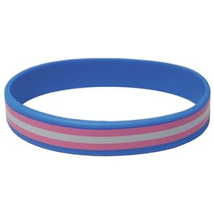 Pulseira de silicone larga com listras 2