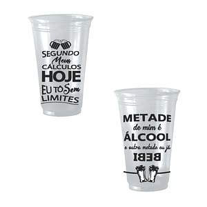 Copos plásticos descartáveis personalizados 2