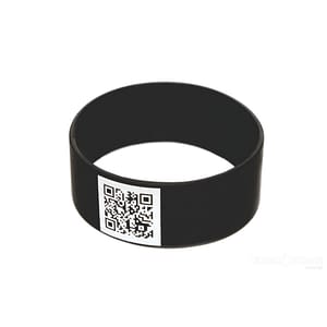 Pulseira de silicone larga com QR-Code 2