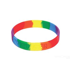Pulseira de silicone segmentada em multicores 2