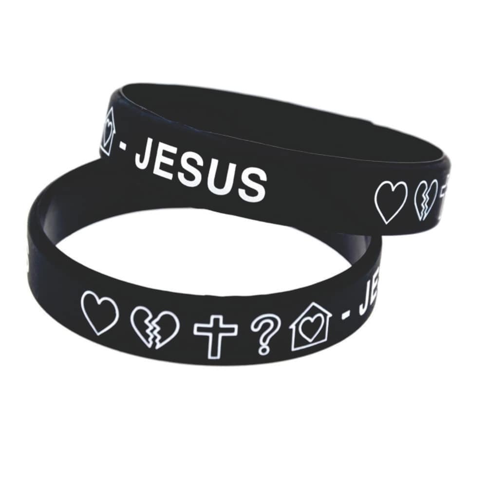 Pulseira de silicone com gravação em baixo relevo com cor
