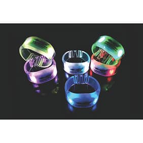 Pulseira flexível em silicone com LED – Ativada por controle remoto