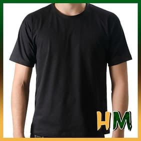 Camiseta de Algodão Penteado Preta