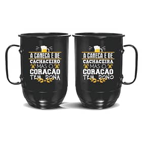 Caneca de alumínio personalizada casal