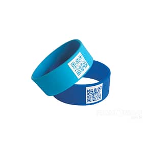 Pulseira de silicone larga com QR-Code