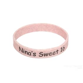 Pulseira de silicone com glitter