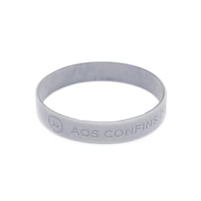 Pulseira de silicone prateada personalizada