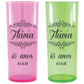 Copos personalizados 15 anos
