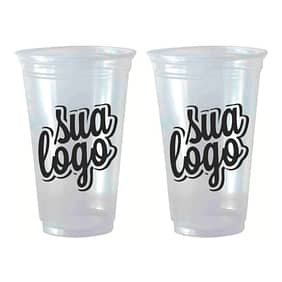Copos plásticos descartáveis personalizados