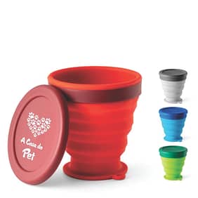 Copo de silicone retrátil personalizado brinde