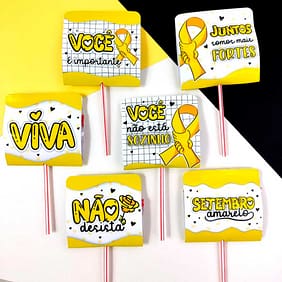 Pirulitos Personalizados Setembro Amarelo