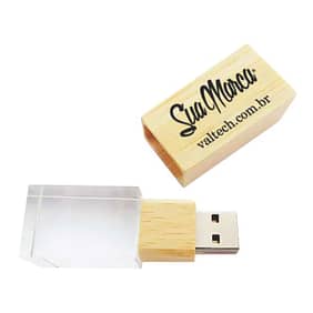 Pen Drive Bambu Cristal