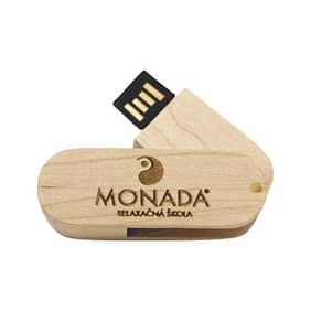 Pen Drive Bambu Giratório