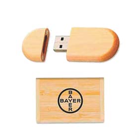 Kit Pen Drive Bambu Estojo