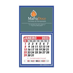 Calendário Imã de Geladeira Personalizado
