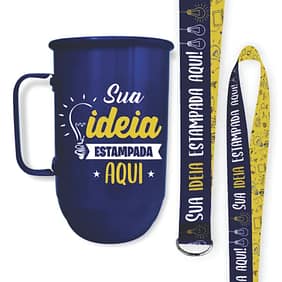 Canecas de Alumínio Personalizadas com Cordão Unidade