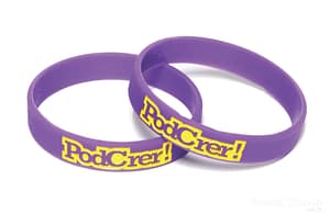 Pulseira de silicone com mensagem em baixo relevo com cor 2