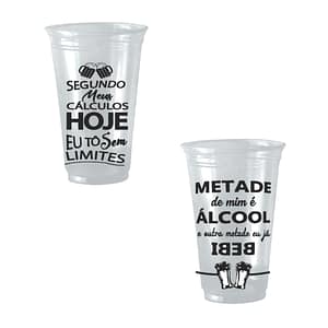 Copos plásticos descartáveis personalizados 2