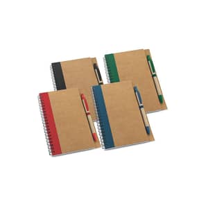 Caderno cortiça com porta esferográfica
