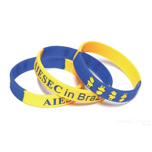Pulseira de silicone bi-color customizada 2