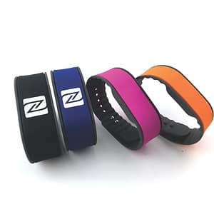 Pulseira tecido ajustável com chip RFID NFC 2
