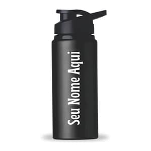 Garrafa Térmica Personalizada Preto Fosco 2
