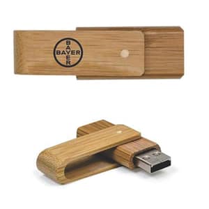 Pen Drive Bambu Giratório 2