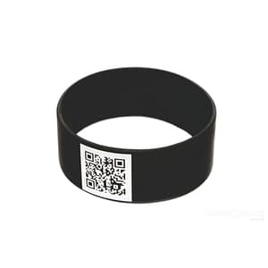 Pulseira de silicone larga com QR-Code 2
