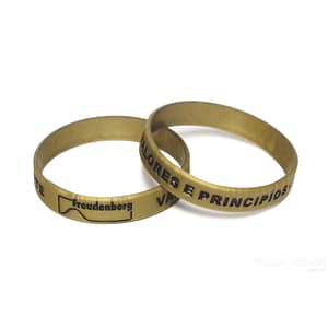 Pulseira de silicone dourada personalizada 2