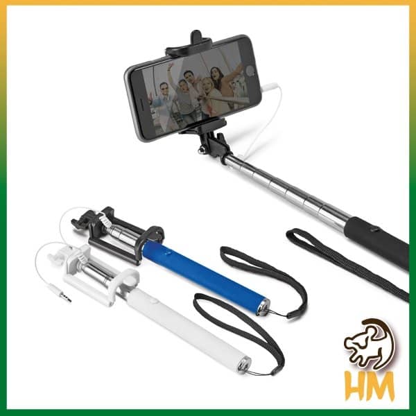 Bastão de selfie com botão obturador
