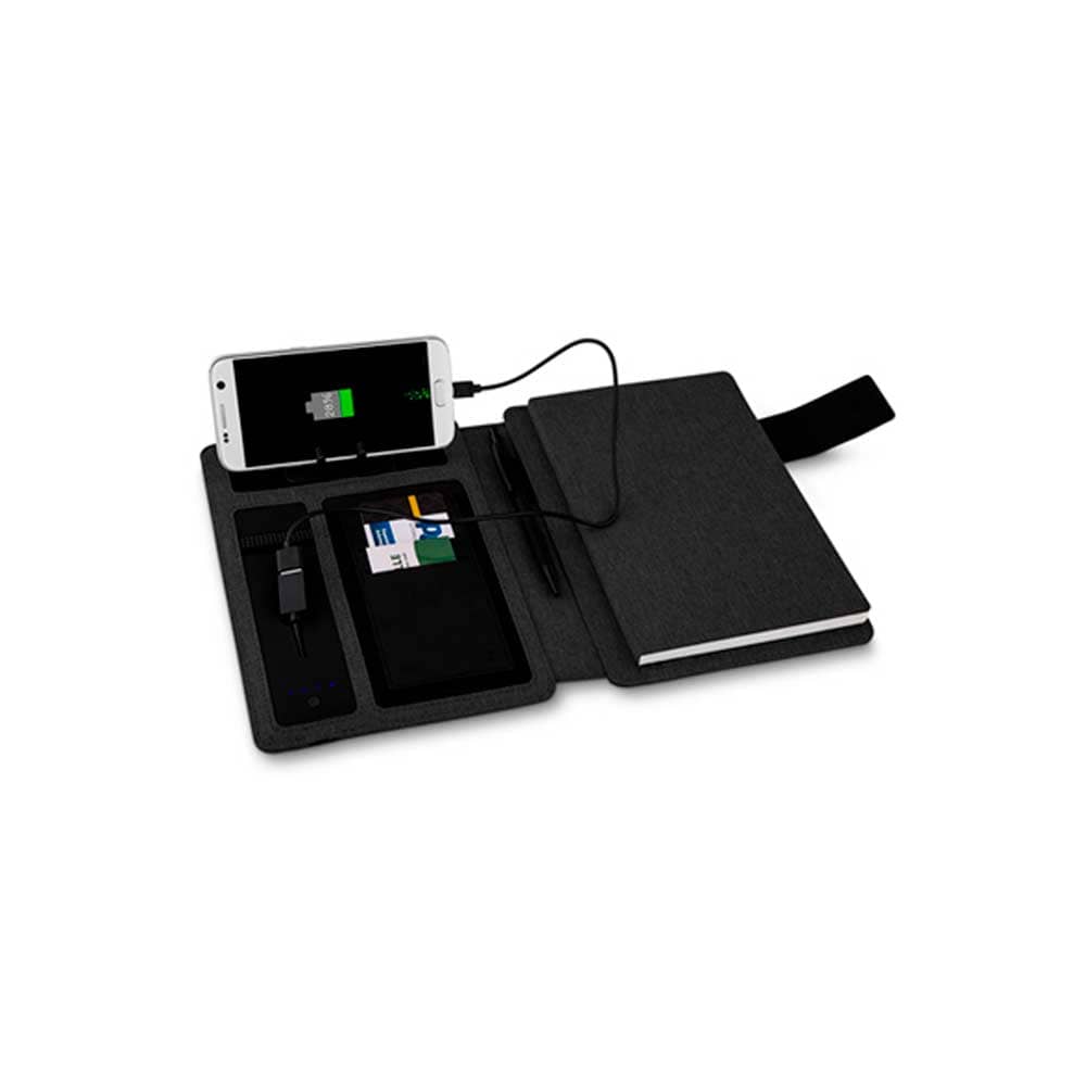Caderno Executivo com Powerbank Personalizado