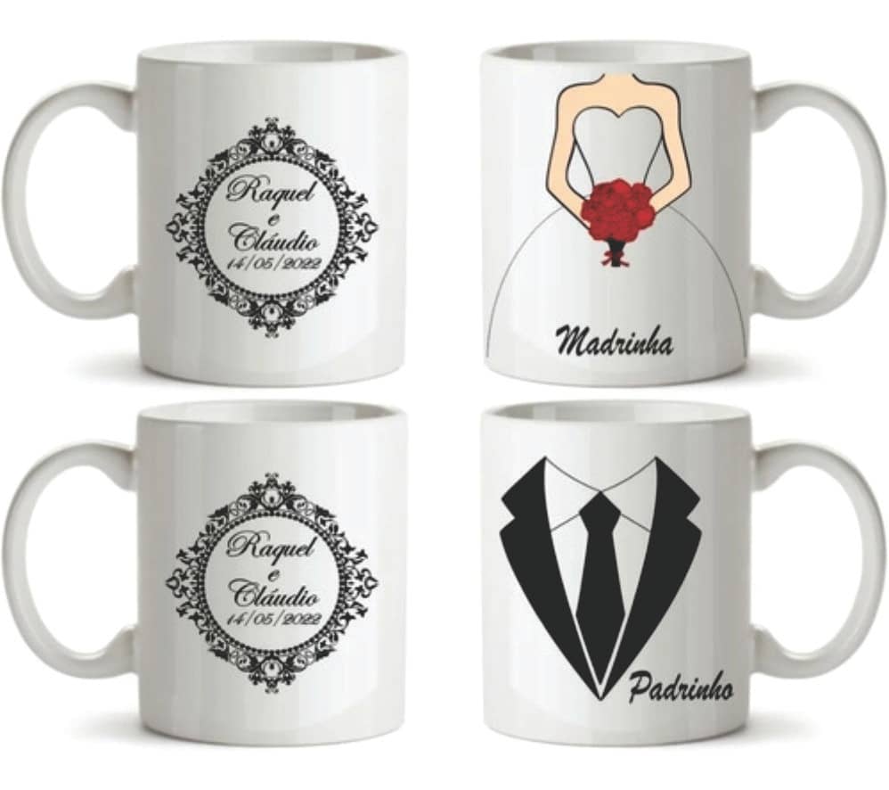 Canecas de Porcelana para Casamento