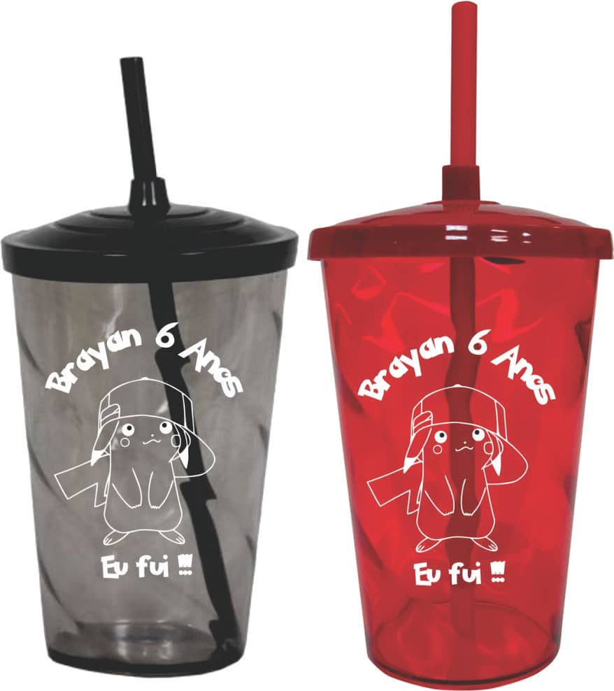 Copo Personalizado com Canudo