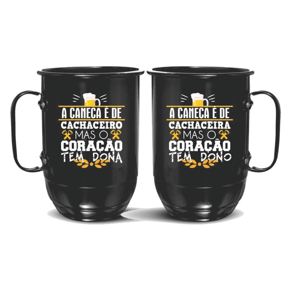 Caneca de alumínio personalizada casal