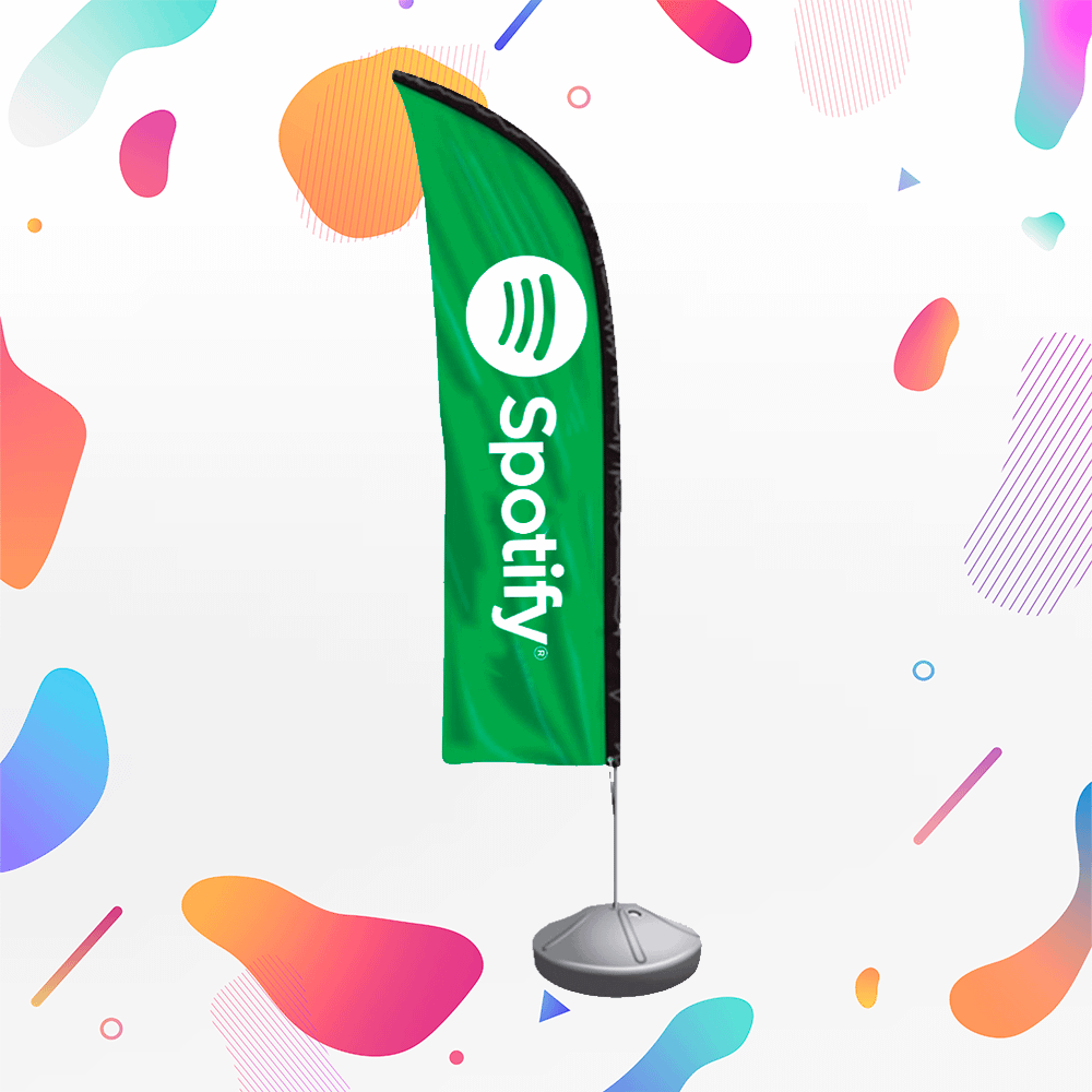 wind banner personalizado com boia dagua | HM Brindes