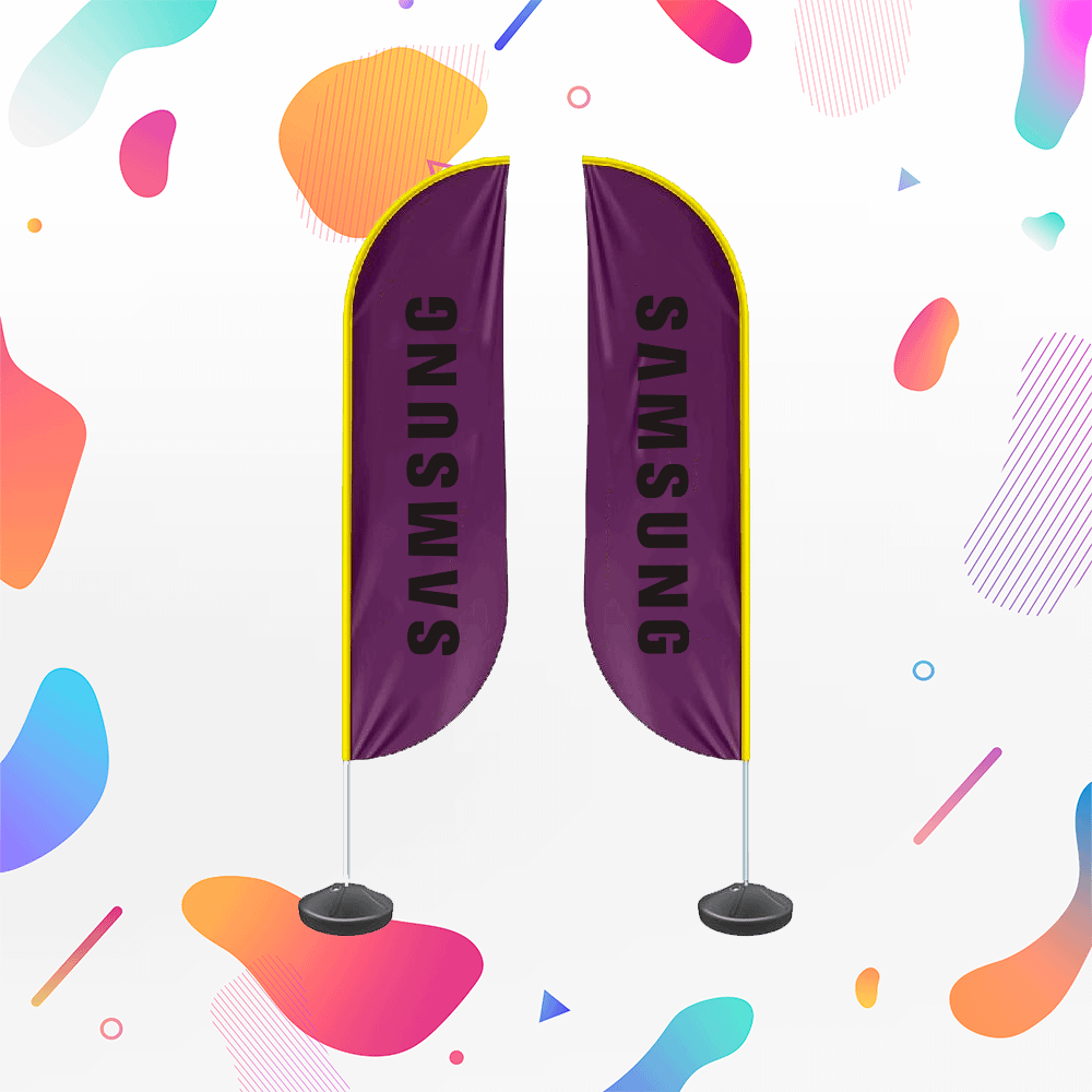 wind banner personalizado base plastica | HM Brindes