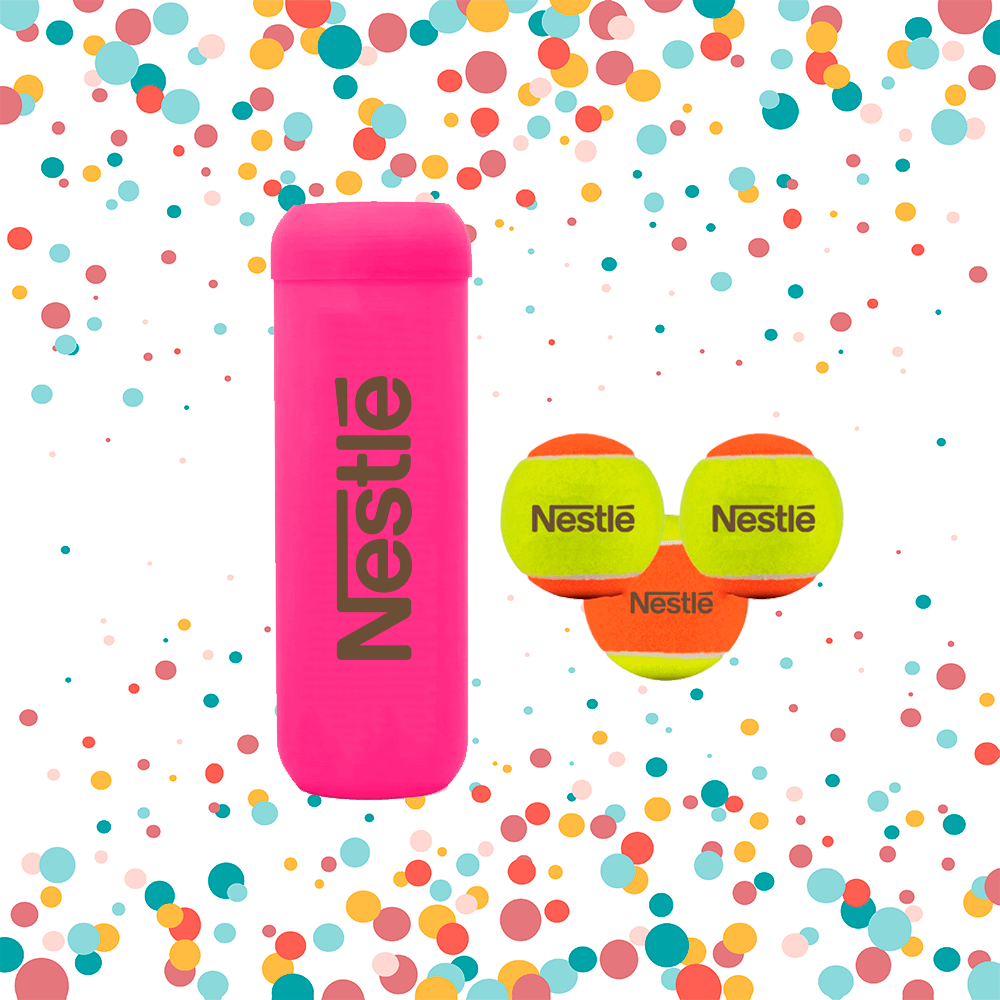 bolinha beach tennis e tubo personalizados | HM Brindes