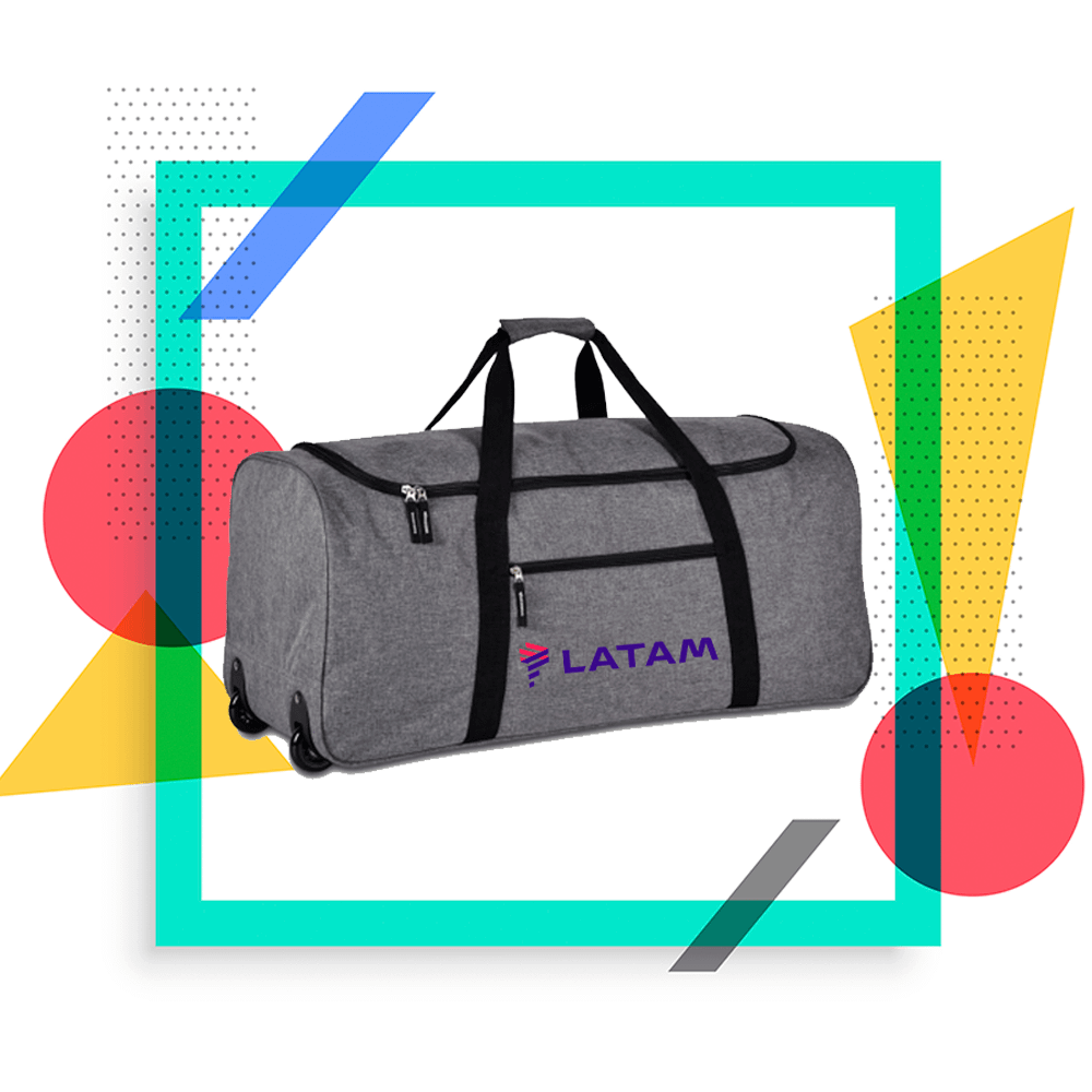 bolsa de viagem com carrinho personalizada | HM Brindes